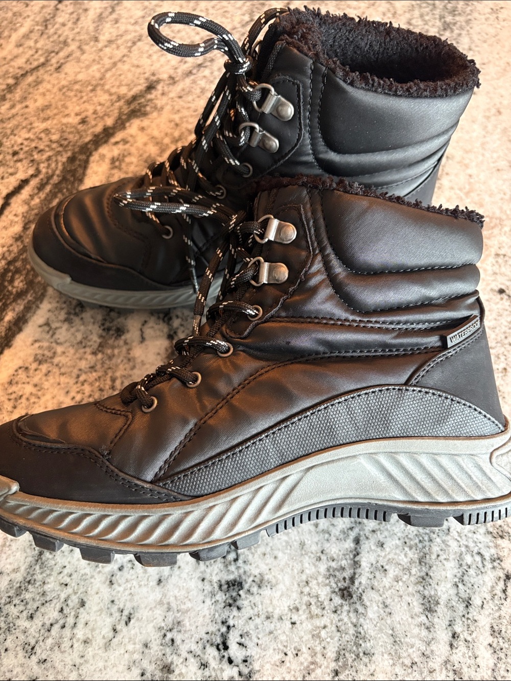 BareTraps Black  Lace-Up Winter Hiking Boots